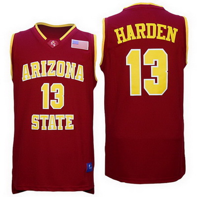 maglie basket ncaa arizona state james harden 13 rosso