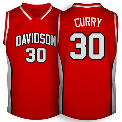 canotta uomo ncaa davidson 2007-2009 stephen curry 30 rosso