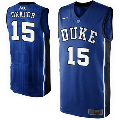 maglia uomo ncaa duke university jahlil okafor 15 blu