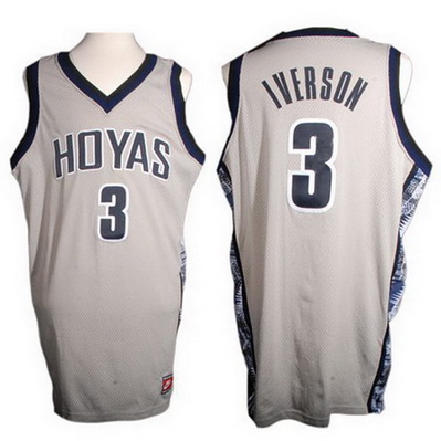 canotta uomo ncaa georgetown hoyas allen iverson 3 grigio