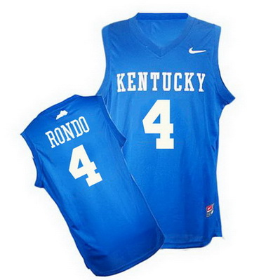 maglia uomo ncaa kentucky wildcats rajon rondo 4 blu