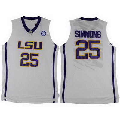 canotte uomo ncaa louisiana state university ben simmons 25 bianca