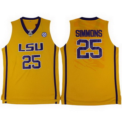 canotte ncaa louisiana state university ben simmons 25 giallo