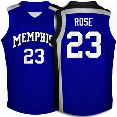 maglia basket ncaa memphis tigers derrick rose 23 blu