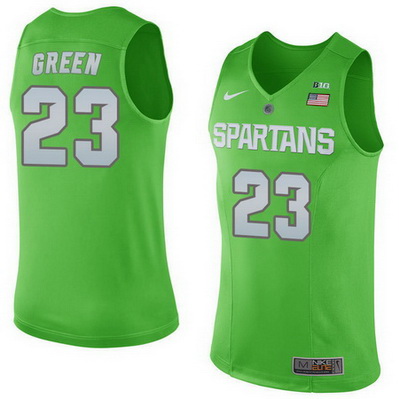 canotte basket ncaa michigan state spartans draymond green 23 verde