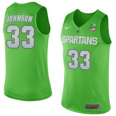 maglie uomo ncaa michigan state spartans magic johnson 33 verde