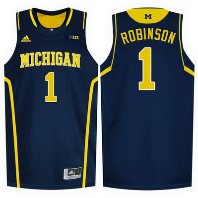 maglia uomo ncaa michigan wolverines glenn robinson 1 blu