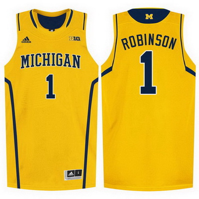 canotta basket ncaa michigan wolverines glenn robinson 1 giallo