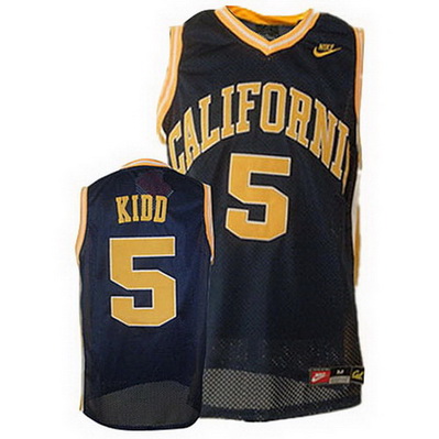 canotta uomo basket ncaa north california jason kidd 5 nero