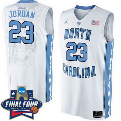 maglia uomo ncaa north carolina tar heels michael jordan 23 bianca