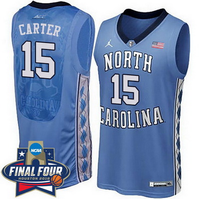 maglie uomo ncaa north carolina tar heels vince carter 15 blu