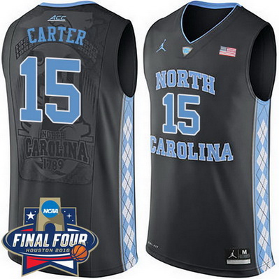 maglia basket ncaa north carolina tar heels vince carter 15 nero