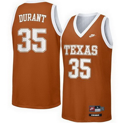 maglie basket ncaa texas longhorns kevin durant 35 arancia