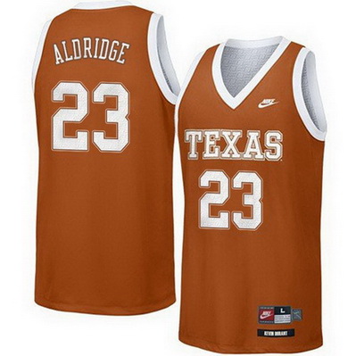 maglie uomo ncaa texas longhorns lamarcus aldridge 23 arancia