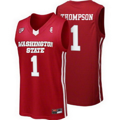 maglie uomo ncaa washington state cougars klay thompson 1 rosso