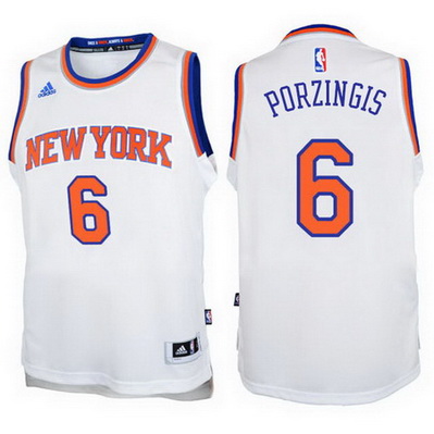 maglia new york knicks bambino kristaps porzingis 6 bianca