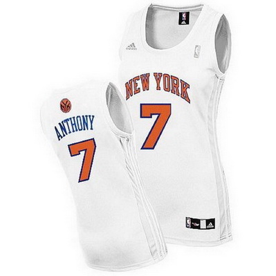 maglie basketa donne new york knicks carmelo anthony 7 bianca