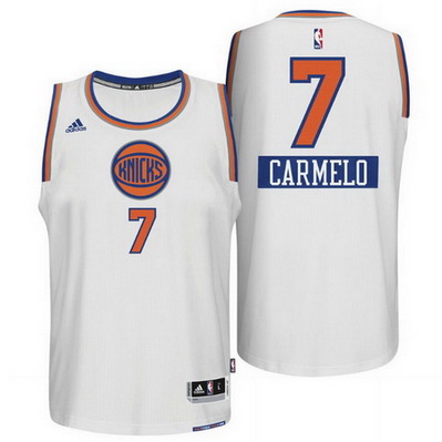 maglie uomo new york knicks natale 2014 carmelo anthony 7 bianca