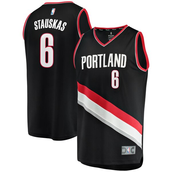 maglia Nik Stauskas 6 2020 portland trail blazers nero