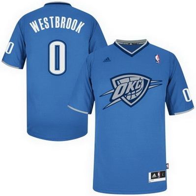 canotta oklahoma ciry thunder natale 2013 russell westbrook 0 blu