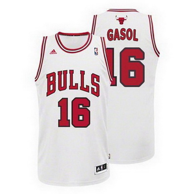 maglia nba pau gasol 16 chicago bulls rev30 bianca