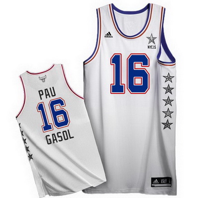 maglia basket pau gasol 16 nba all star 2015 bianca