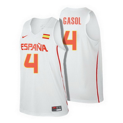 maglie basket pau gasol 4 spagna olimpiadi di rio 2016 bianca