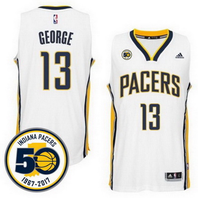 maglia basket paul george 13 2017 indiana pacers bianca