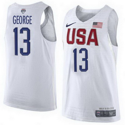 maglia basket paul george 13 nba usa olimpiadi 2016 bianca