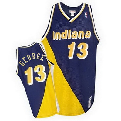 maglia uomo paul george 13 retro indiana pacers blu