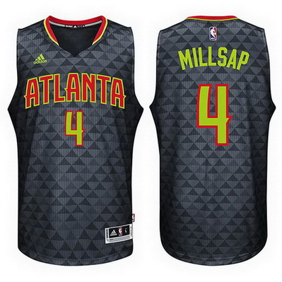 maglia basket paul millsap 4 2016 atlanta hawks rev30 nero