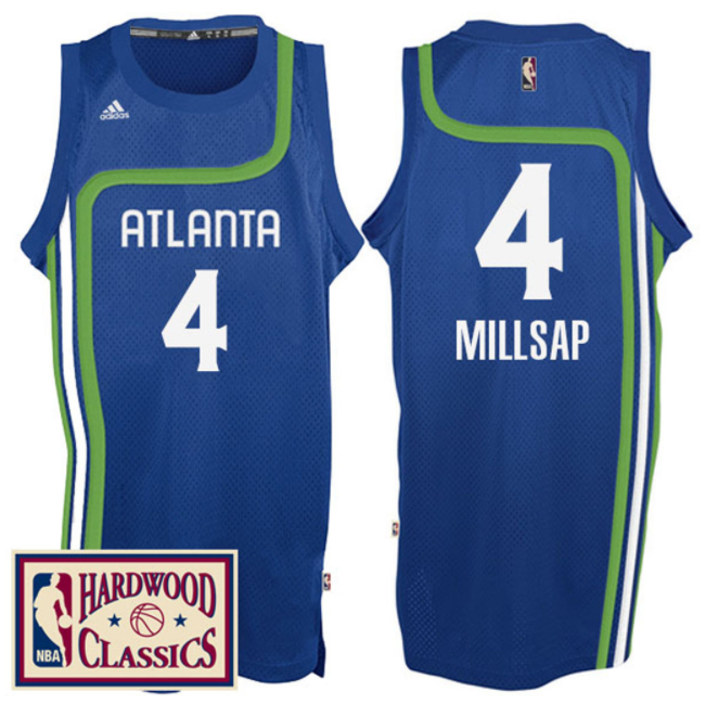 maglia nba paul millsap 4 retro atlanta hawks blu