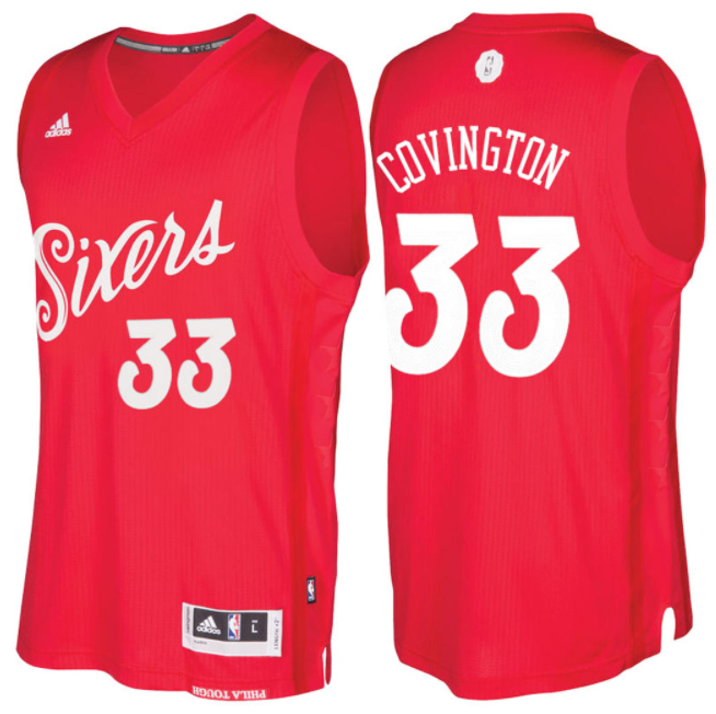 canotte uomo philadelphia 76ers natale 2016 Robert Covington 33 rosso