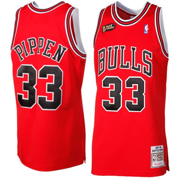 canotta scottie pippen 33 2019-20 chicago bulls rosso