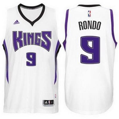 maglia basket rajon rondo 9 sacramento kings rev30 bianca