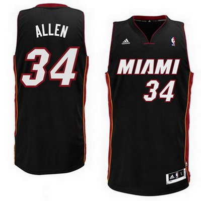 maglia uomo ray allen 34 miami heat rev30 nero