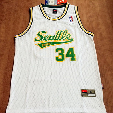 maglia nba ray allen 34 seattle supersonics bianca