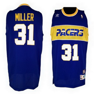 maglia nba reggie miller 31 1985-1990 indiana pacers blu