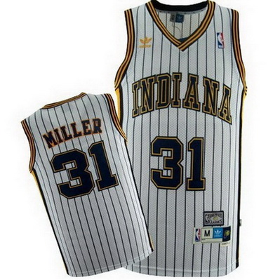 canotta nba reggie miller 31 retro indiana pacers bianca