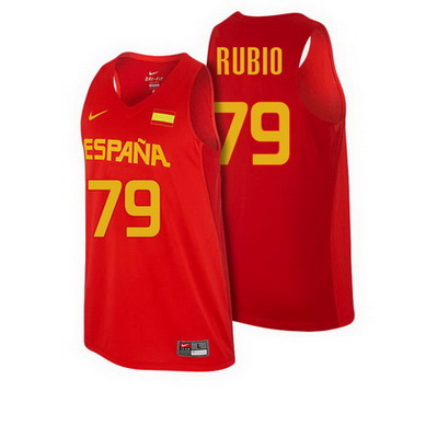 canotta uomo ricky rubio 79 spagna olimpiadi di rio 2016 rosso