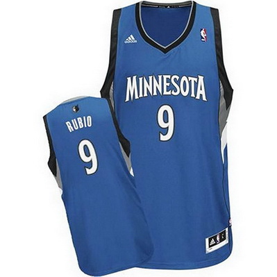 maglia basket ricky rubio 9 minnesota timberwolves rev30 blu