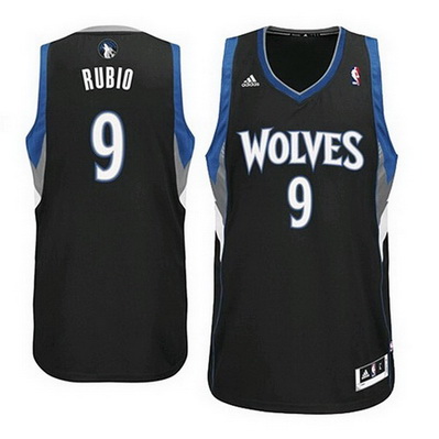 maglia nba ricky rubio 9 minnesota timberwolves rev30 nero