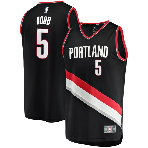 maglia rodney hood 5 2020 portland trail blazers nero