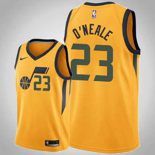 maglia nba Royce O'Neale 23 2018-2019 utah jazz giallo