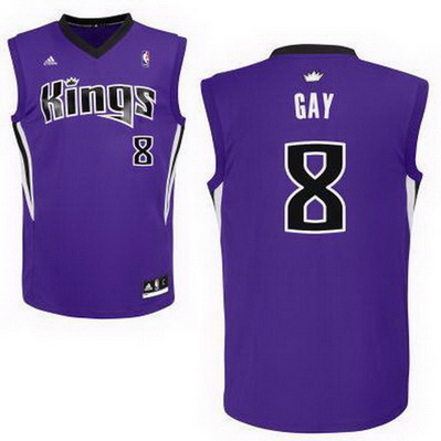 maglia nba rudy gay 8 sacramento kings rev30 porpora