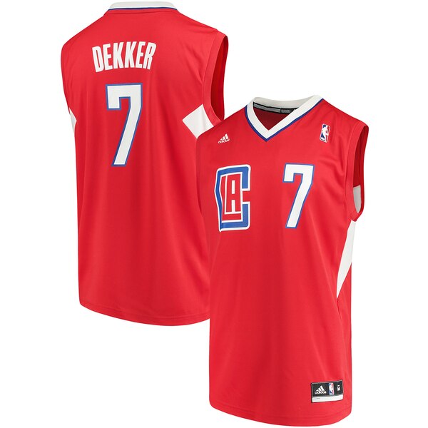 canotta nba Sam Dekker 7 2020 los angeles clippers rosso