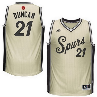 canotta basket san antonio spurs natale 2015 tim duncan 21 giallo