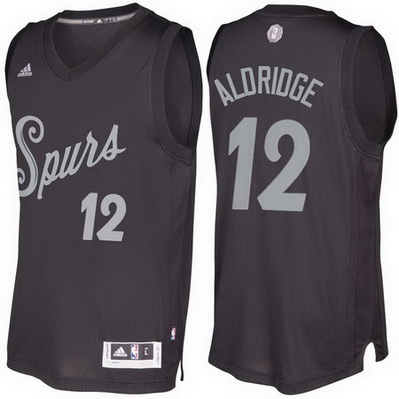 maglia san antonio spurs natale 2016 lamarcus aldridge 12 nero