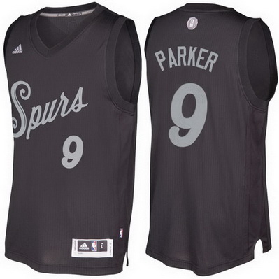 canotta basket nba san antonio spurs natale 2016 tony parke 9 nero