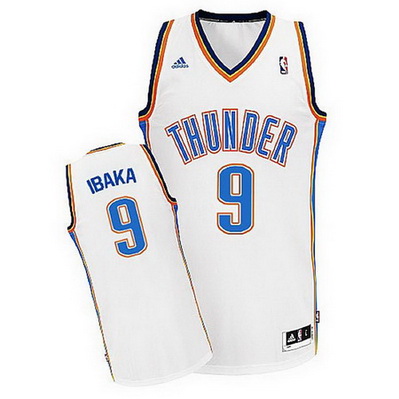 maglia serge ibaka 9 oklahoma city thunder rev30 bianca